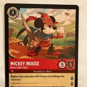 Disney Lorcana Mickey Mouse Brave Little Tailor 1st edition TCG by Ravensburger